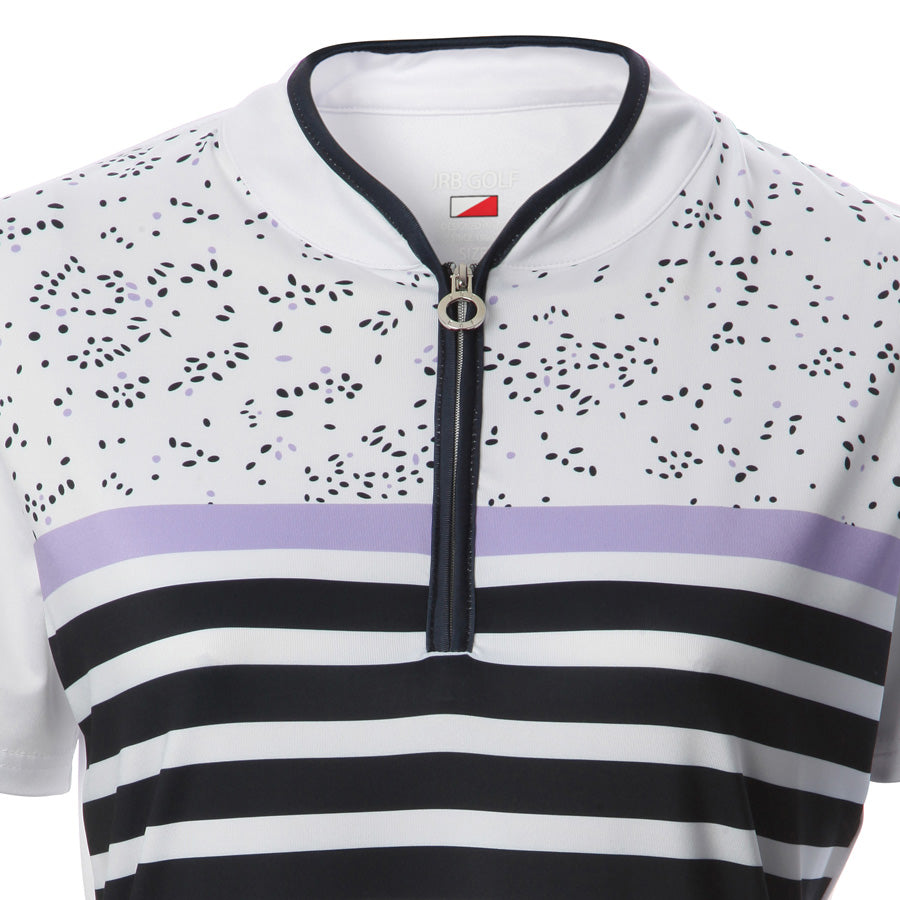 JRB Women's Striped Sleeveless Golf Shirt
