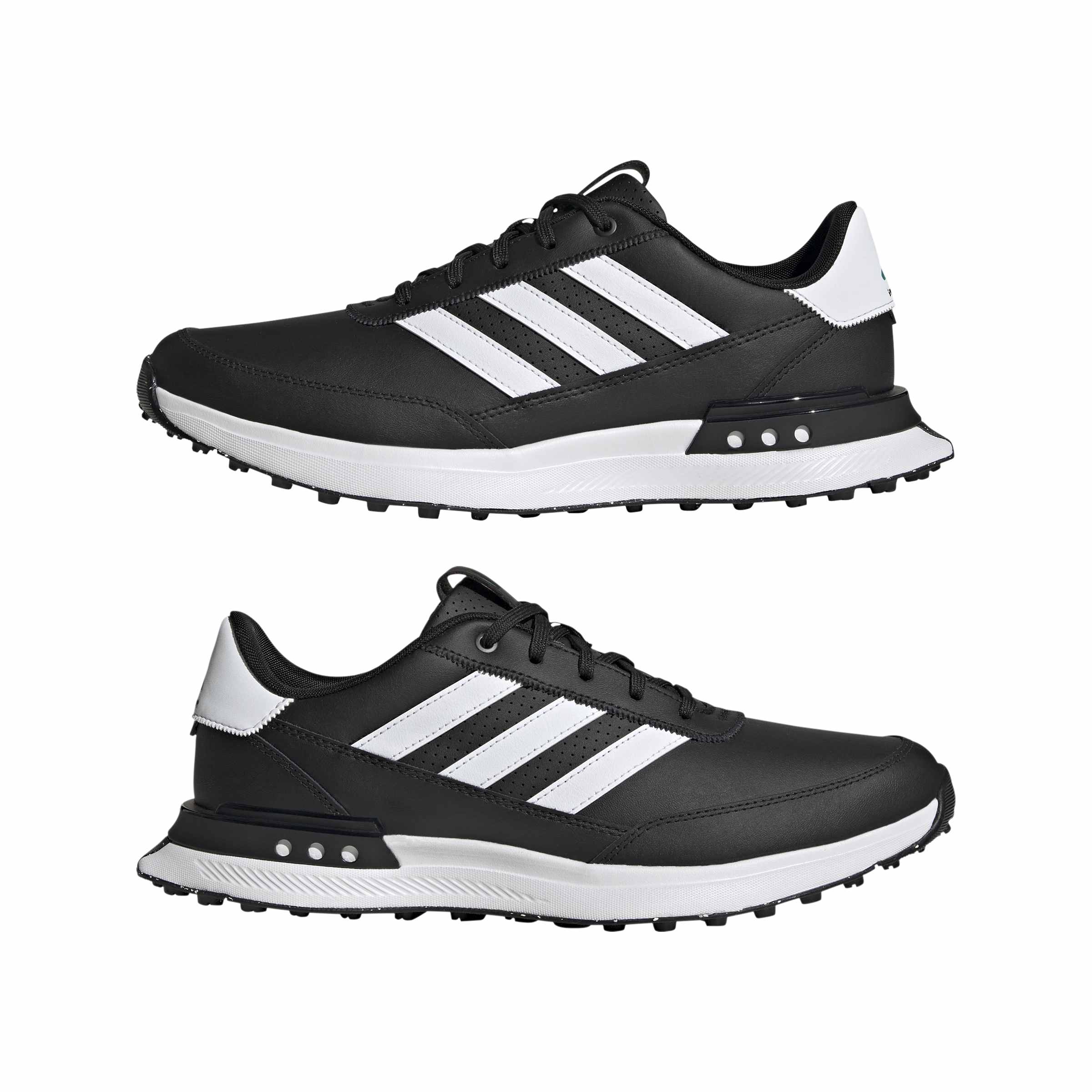 adidas S2G Leather Spikeless Golf Shoes - Core Black / Cloud White / Pure Teal