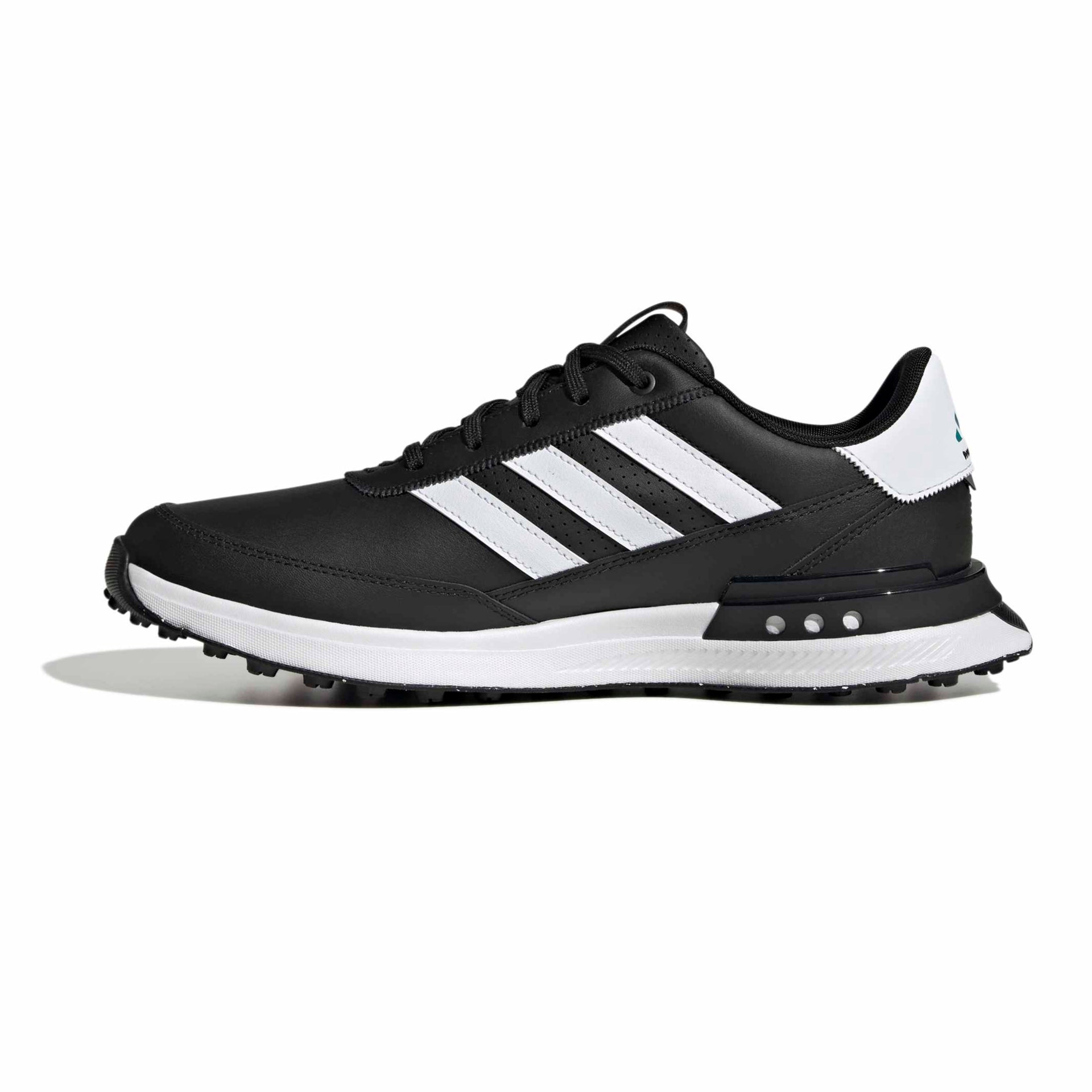 adidas S2G Leather Spikeless Golf Shoes - Core Black / Cloud White / Pure Teal
