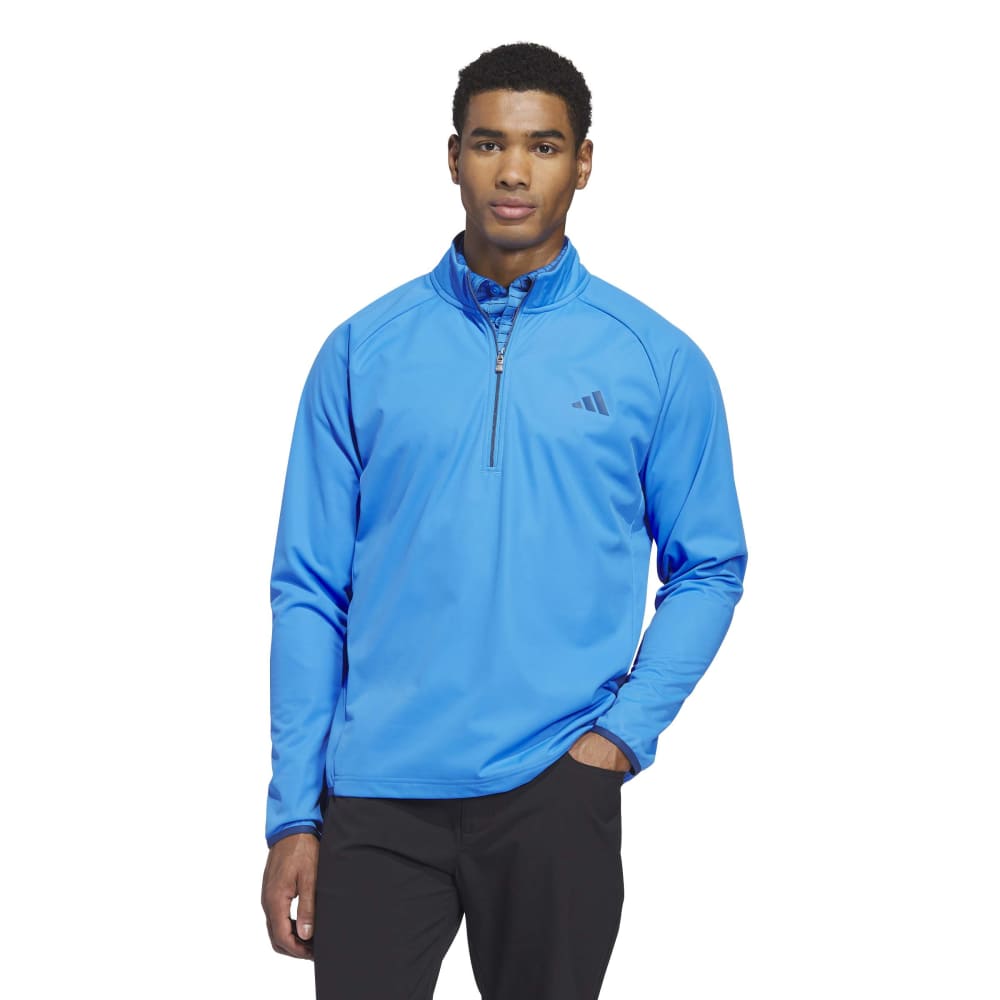 adidas DWR Ultimate365 1/4 Zip Golf Wind Jacket - Lucid Ray Blue/Dusky Petrol