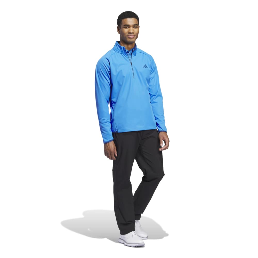 adidas DWR Ultimate365 1/4 Zip Golf Wind Jacket - Lucid Ray Blue/Dusky Petrol - adidas