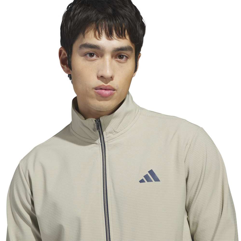 adidas Ultimate365 Textured Woven Full Zip Golf Wind Jacket - Wonder Cargo