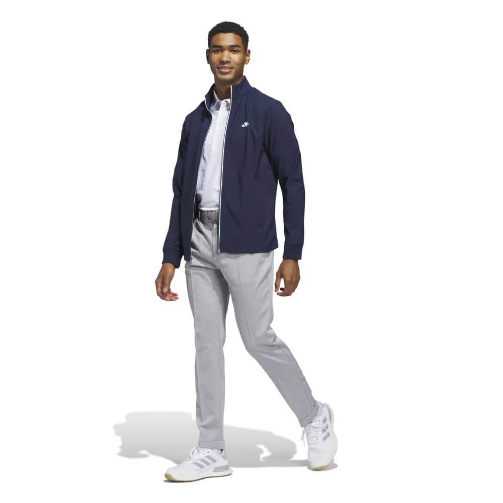 adidas Ultimate365 Textured Woven Full Zip Golf Wind Jacket - Collegiate Navy