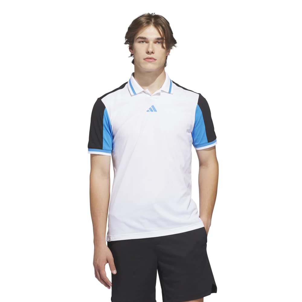 adidas BTC Twistknit Golf Polo Shirt - White / Black