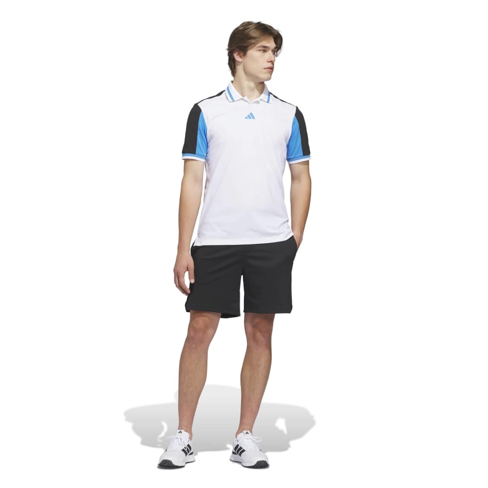 adidas BTC Twistknit Golf Polo Shirt - White / Black - adidas