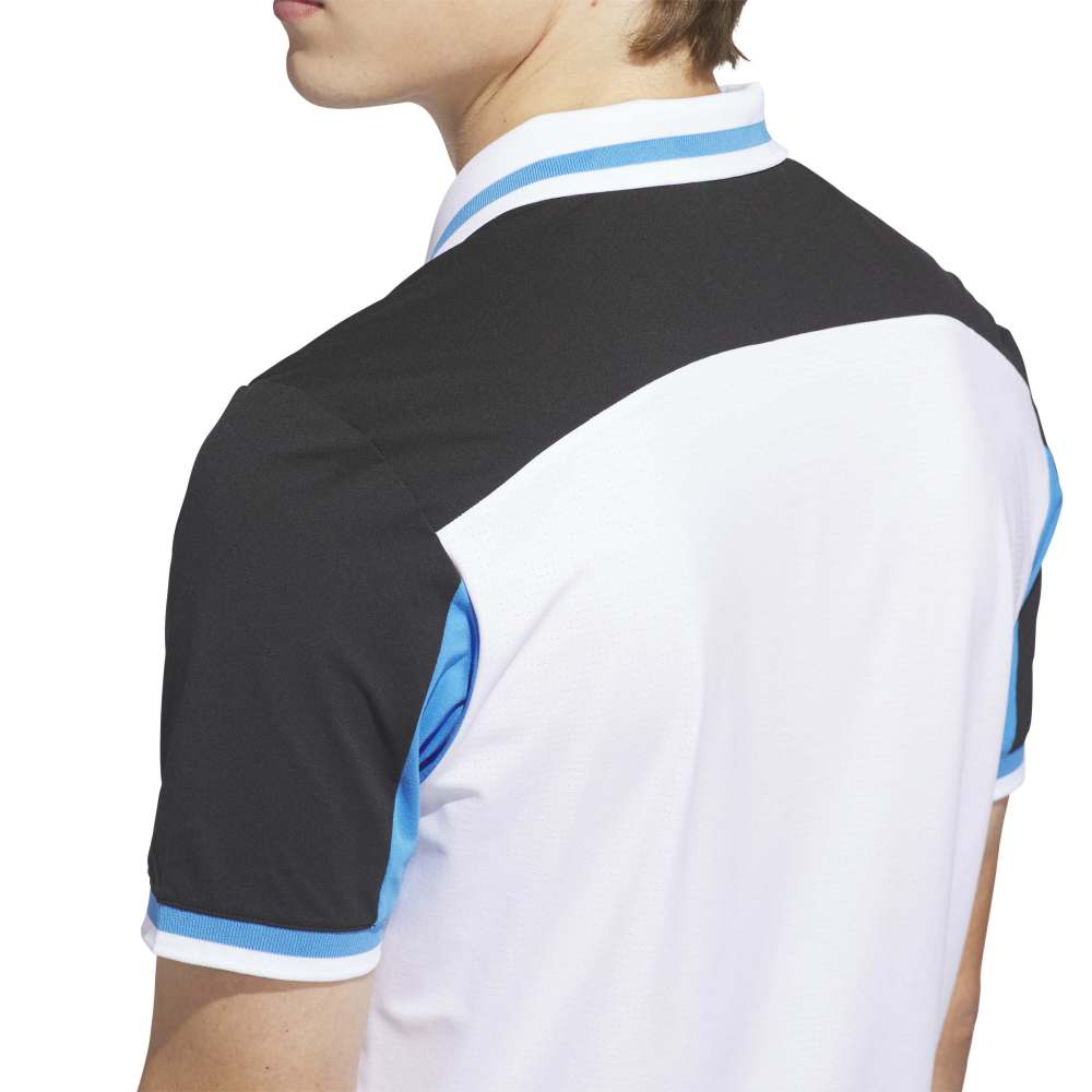 adidas BTC Twistknit Golf Polo Shirt - White / Black - adidas