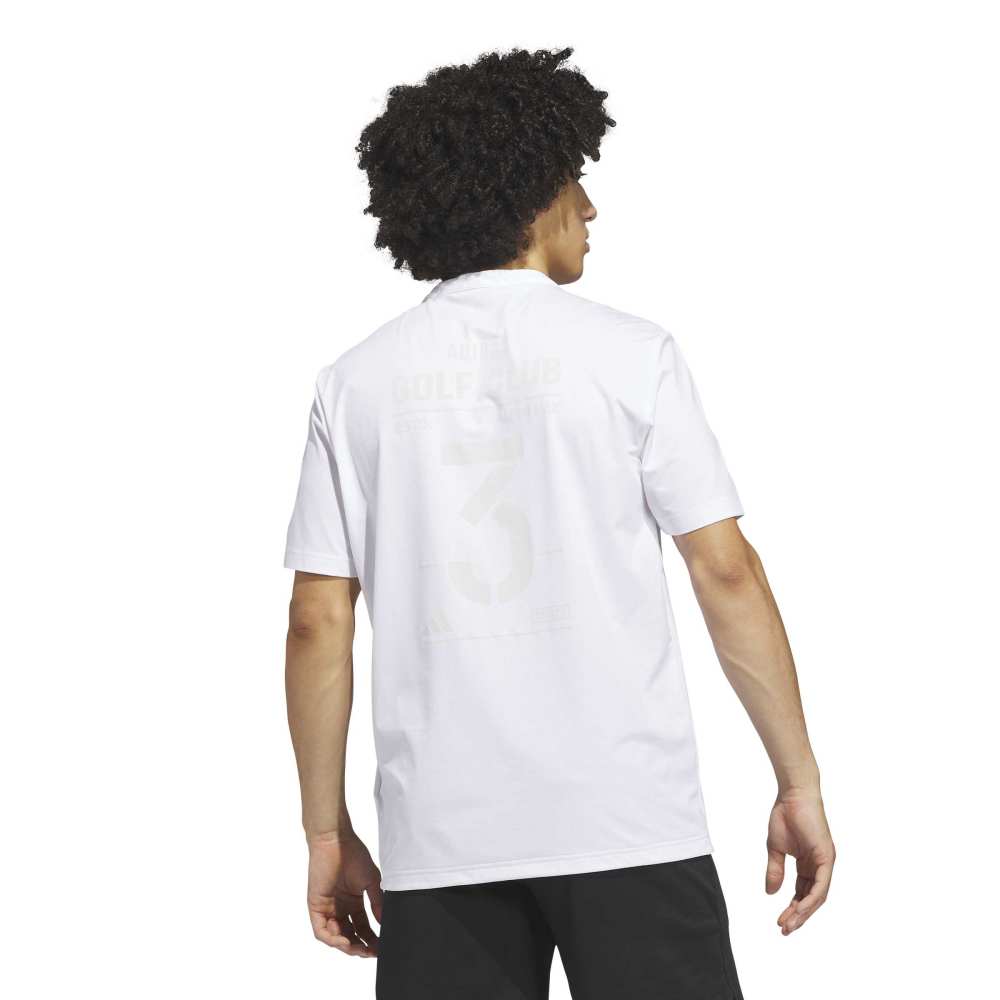 adidas Beyond The Course Golf Club Twistknit Range Polo Shirt - White - adidas