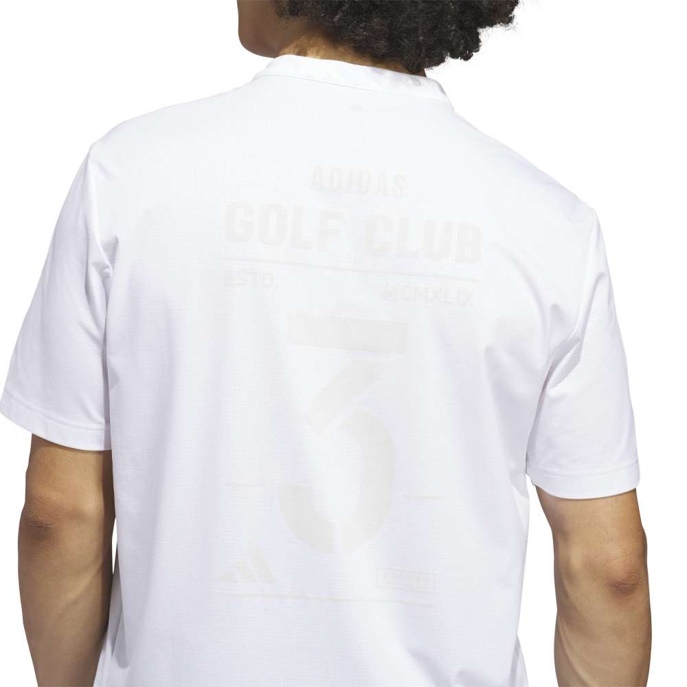 adidas Beyond The Course Golf Club Twistknit Range Polo Shirt - White - adidas