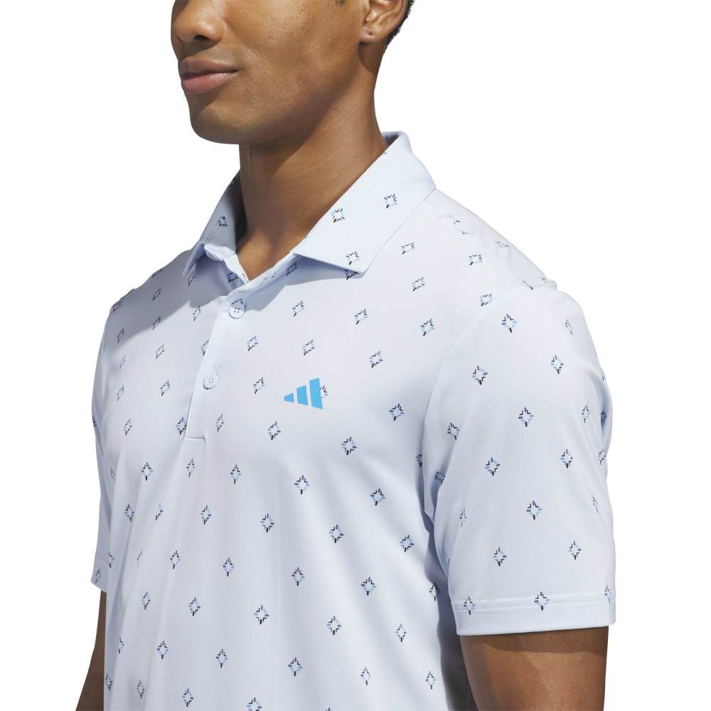 adidas Ultimate365 Essence Print Climacool Polo Shirt - Crystal Sky - adidas