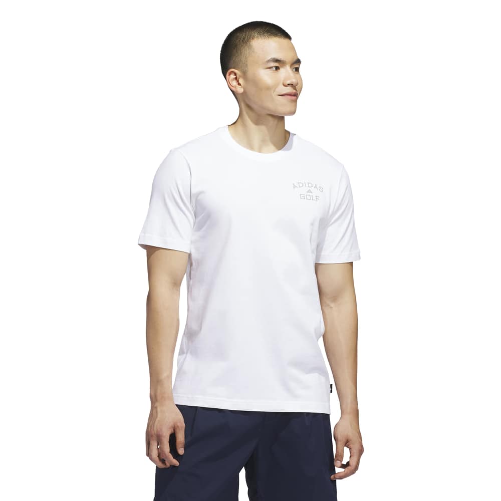 adidas Mens Golf Chip Graphic T-Shirt - White - adidas