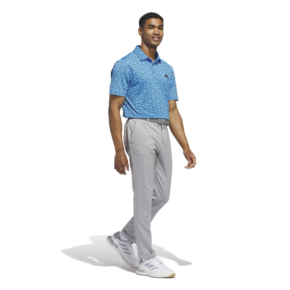 adidas Ultimate365 Mesh Print Climacool Golf Polo Shirt - Lucid Ray Blue - adidas