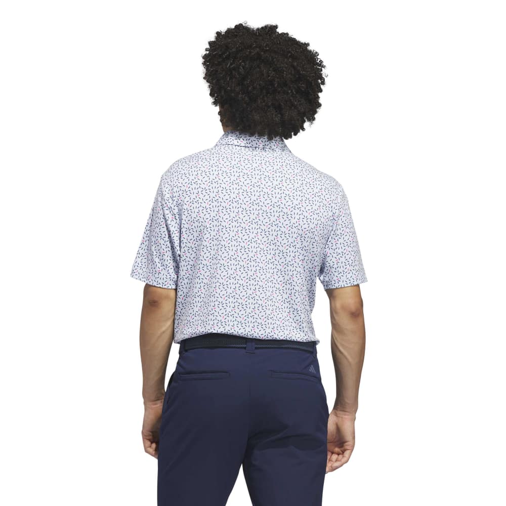adidas Golf Ultimate365+ Soft Print Shirt - Crystal Sky / Dusky Petrol