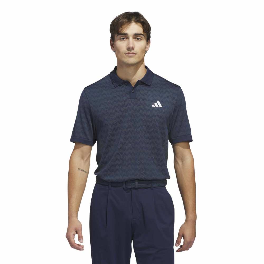 adidas Ultimate365 Tour Seamless Polo Shirt - Collegiate Navy / Wonder Sage