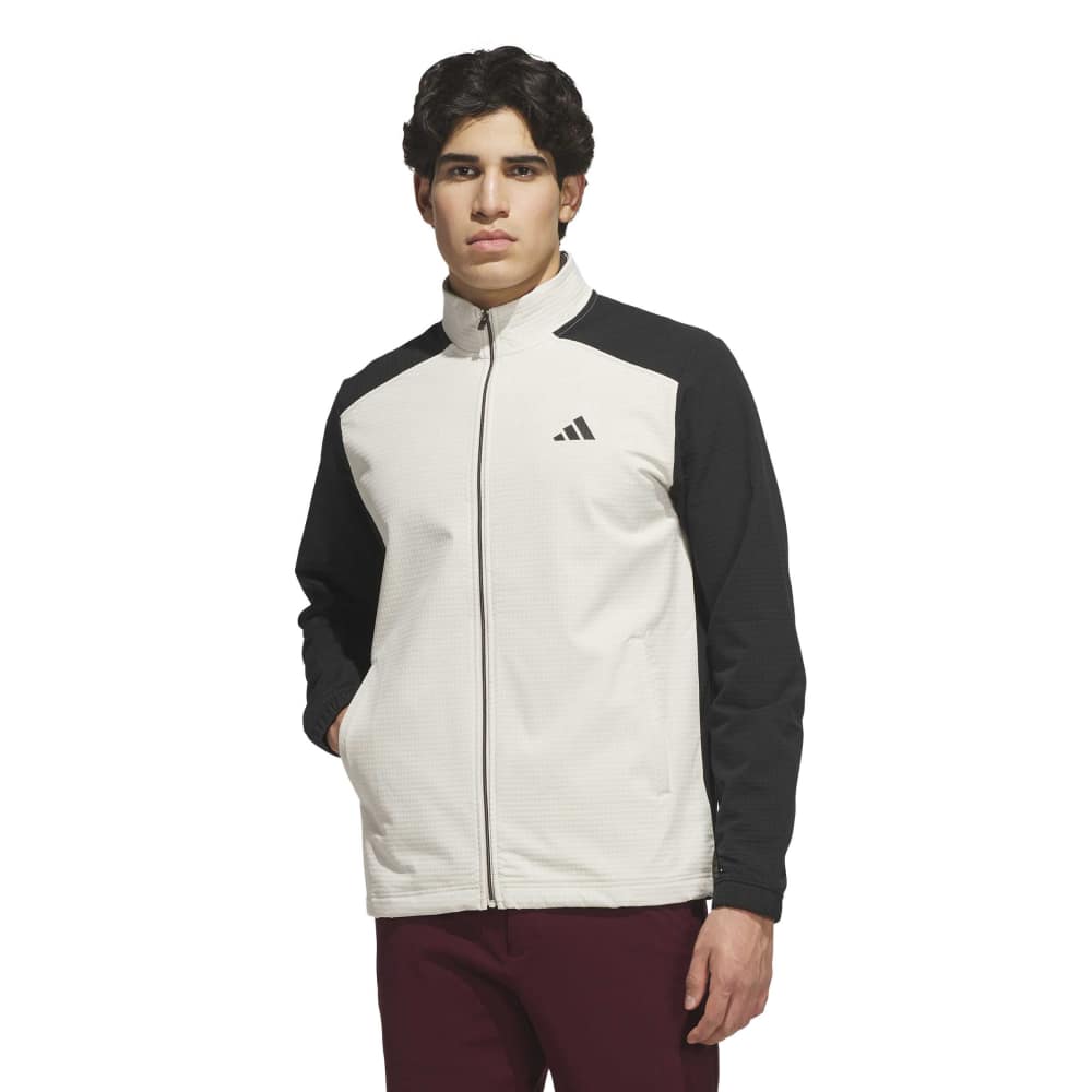 adidas Golf Ultimate365 Wind Full Zip Mid Layer - Black / Aluminium - adidas