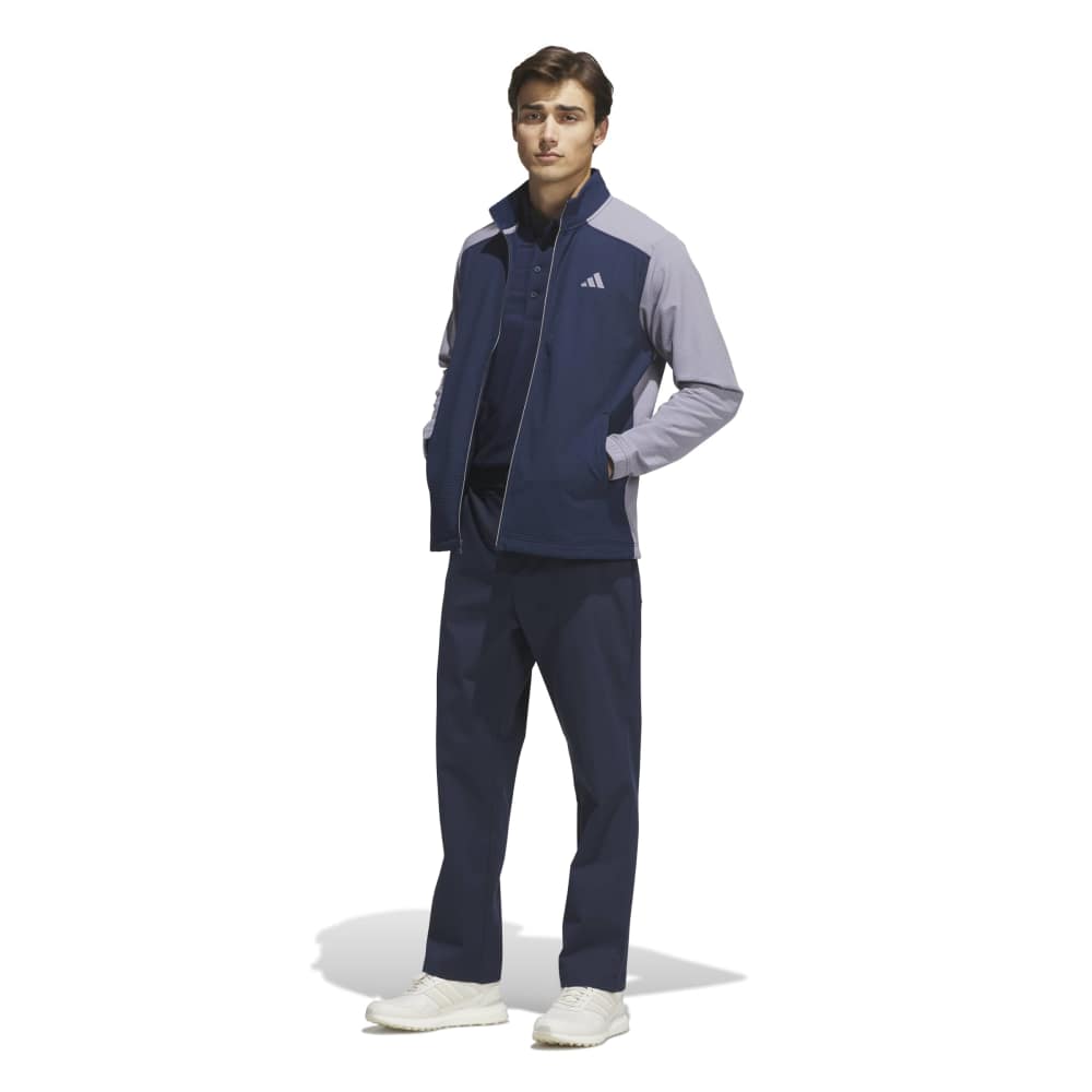 adidas Golf Ultimate365 Wind Full Zip Mid Layer - Slate / Collegiate Navy