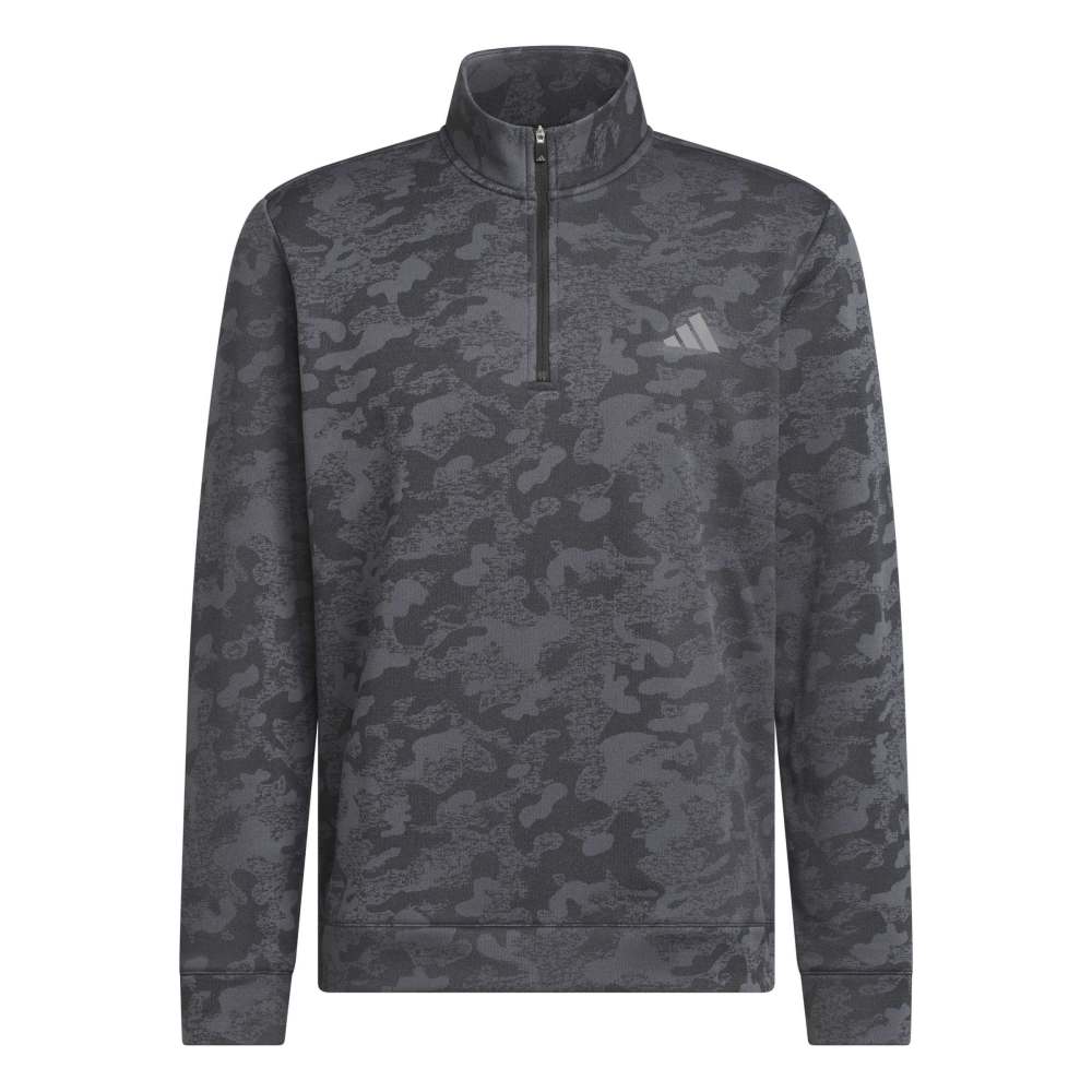 adidas Golf Ultimate365 DWR 1/4 Zip Mid Layer - Black / Grey Four