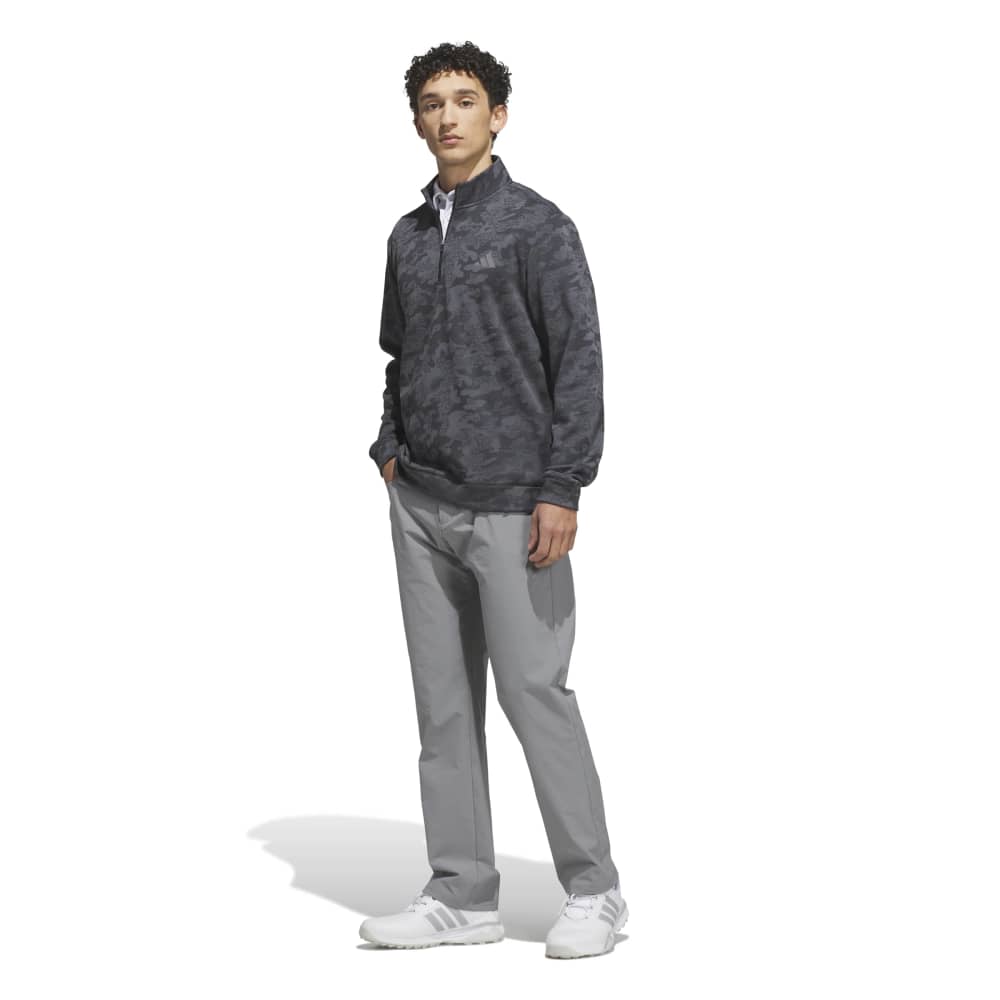 adidas Golf Ultimate365 DWR 1/4 Zip Mid Layer - Black / Grey Four