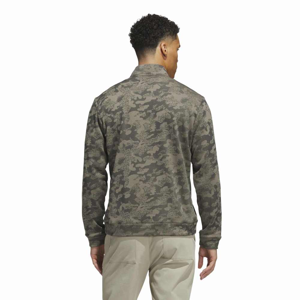 adidas Golf Ultimate365 DWR 1/4 Zip Mid Layer - Khaki Six