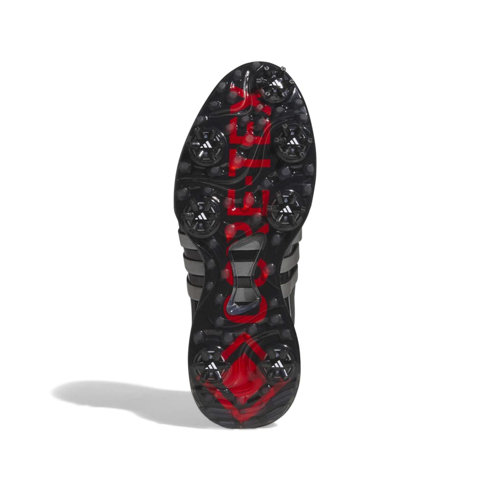 adidas Tour360 Gore-Tex Spiked Golf Shoes - Black / Iron / Lucid Red - adidas