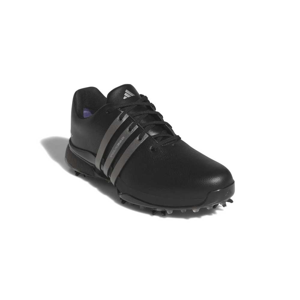 adidas Tour360 Gore-Tex Spiked Golf Shoes - Black / Iron / Lucid Red - adidas