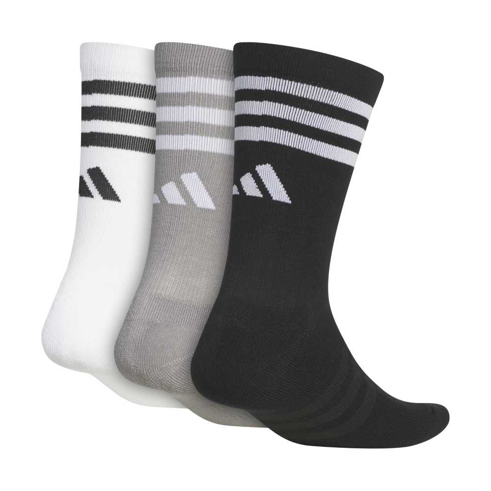 adidas 3 Pack Crew Golf Socks - Multicolour