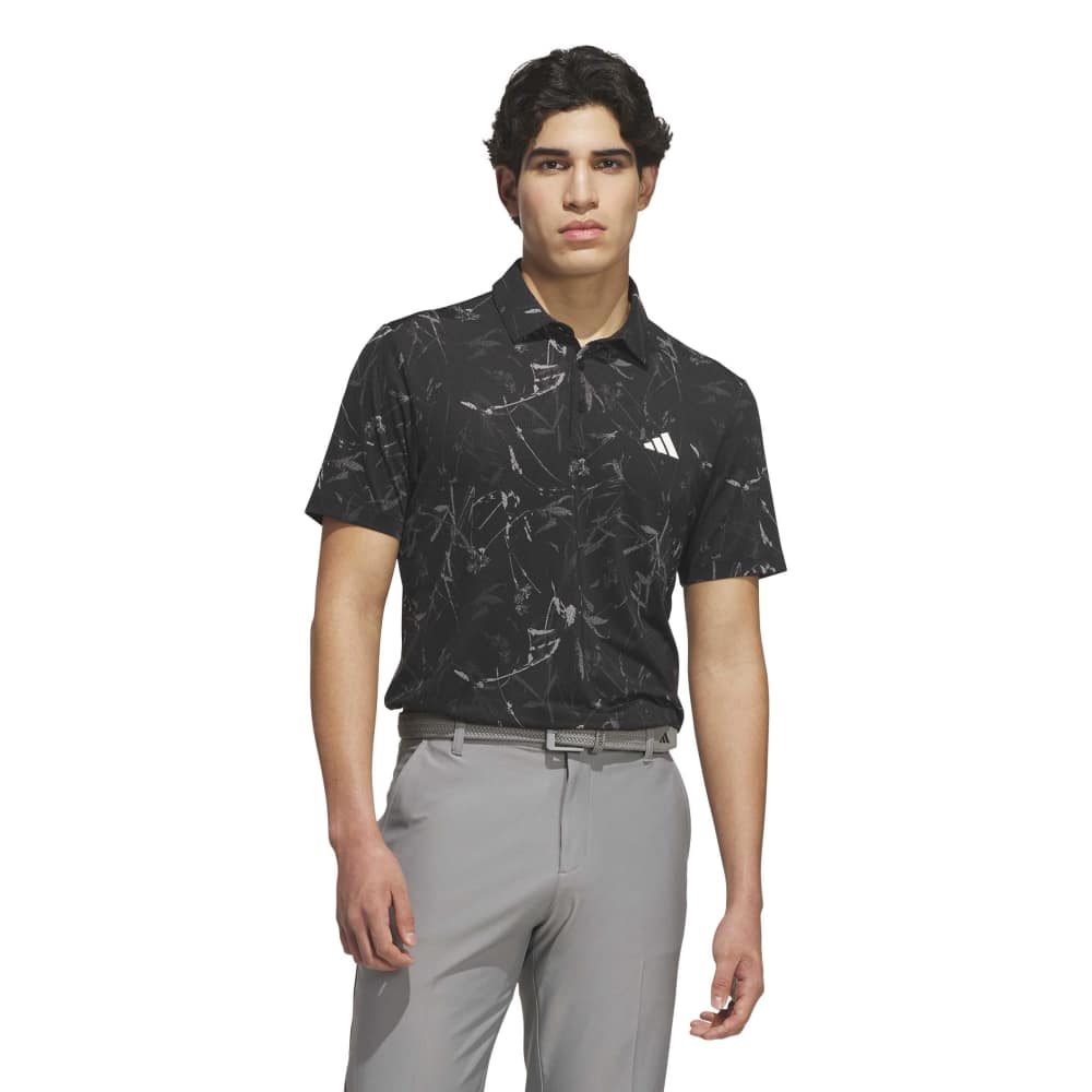 adidas Ultimate365 Mesh Golf Polo Shirt - Black