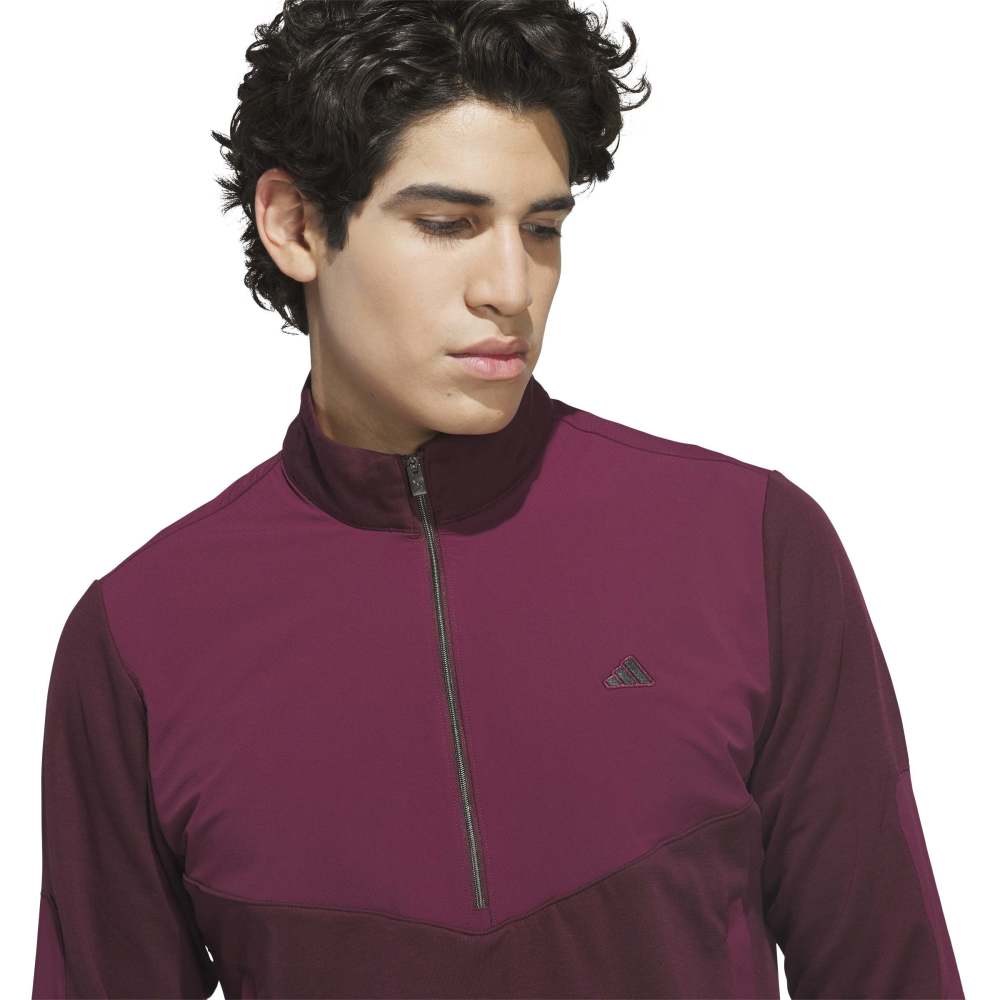 adidas Golf Ultimate365+ Hybrid 1/4 Zip - Maroon