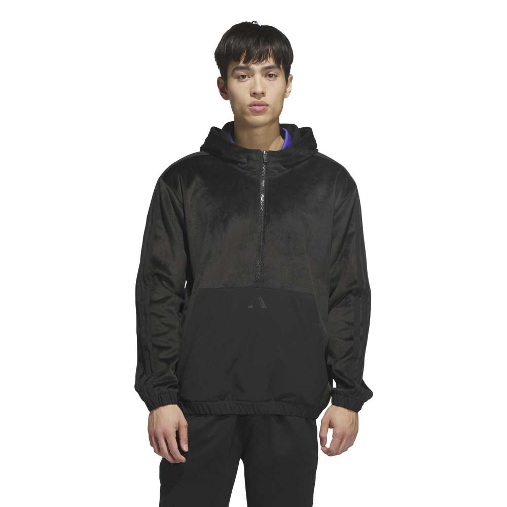 adidas BTC CZY Zip Neck Hoodie - Black