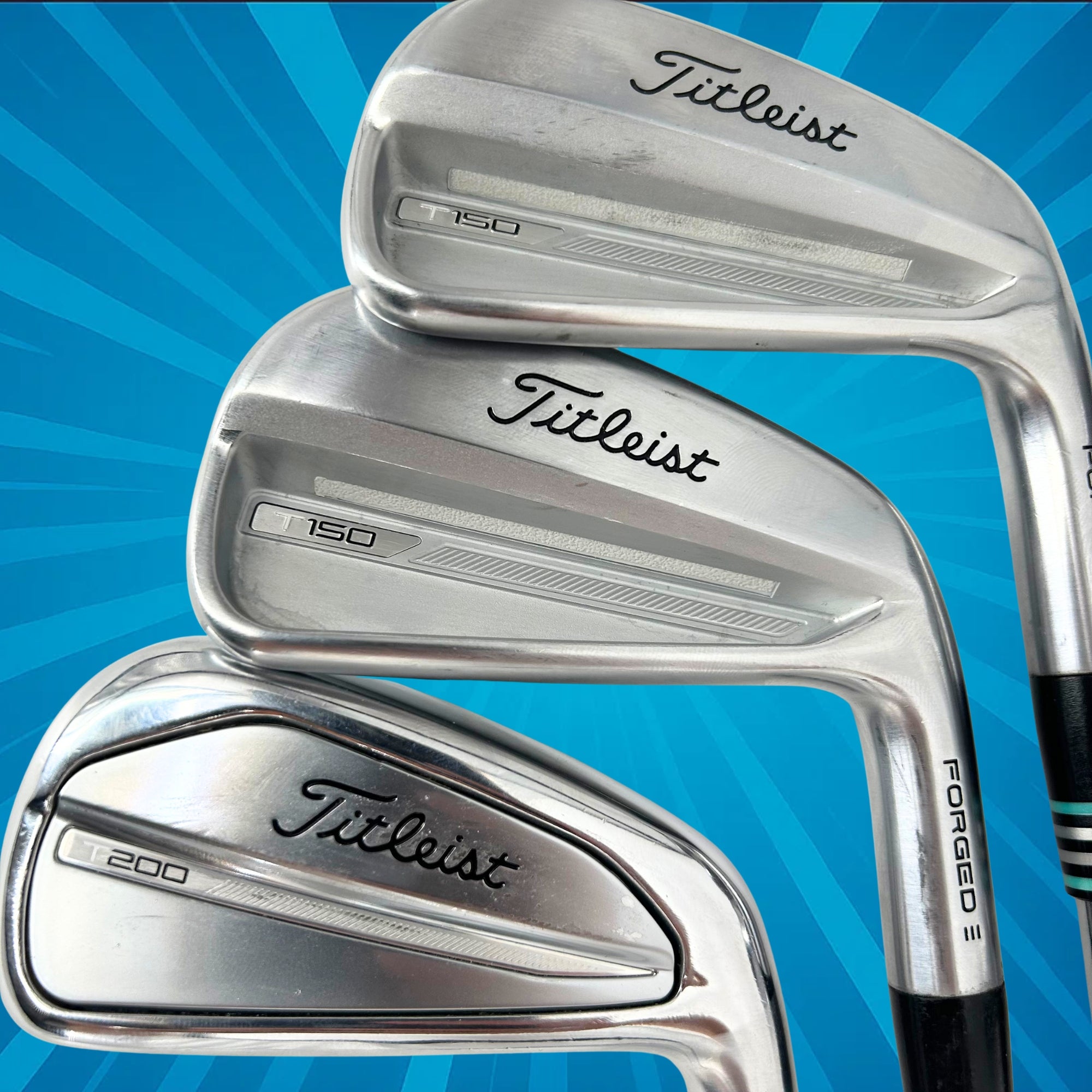 Titleist T150/T200 Combo Irons / 4-9 Iron / KBS Pro+ Tour 125 Steel Shafts / Stiff