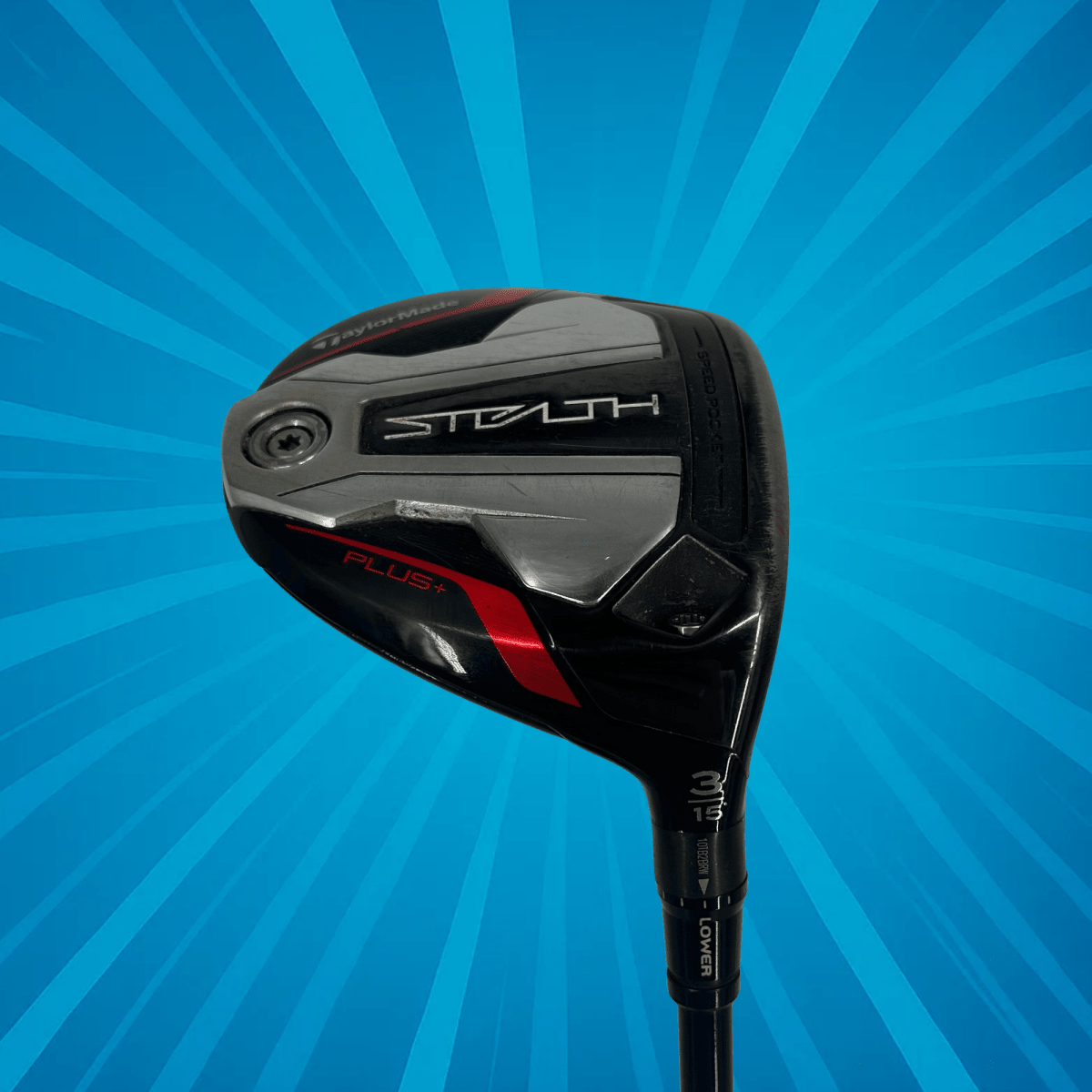 TaylorMade Stealth Plus 3 Wood / 15 Degree / HZRDUS Blue 6.5 / X - Stiff Flex - TaylorMade