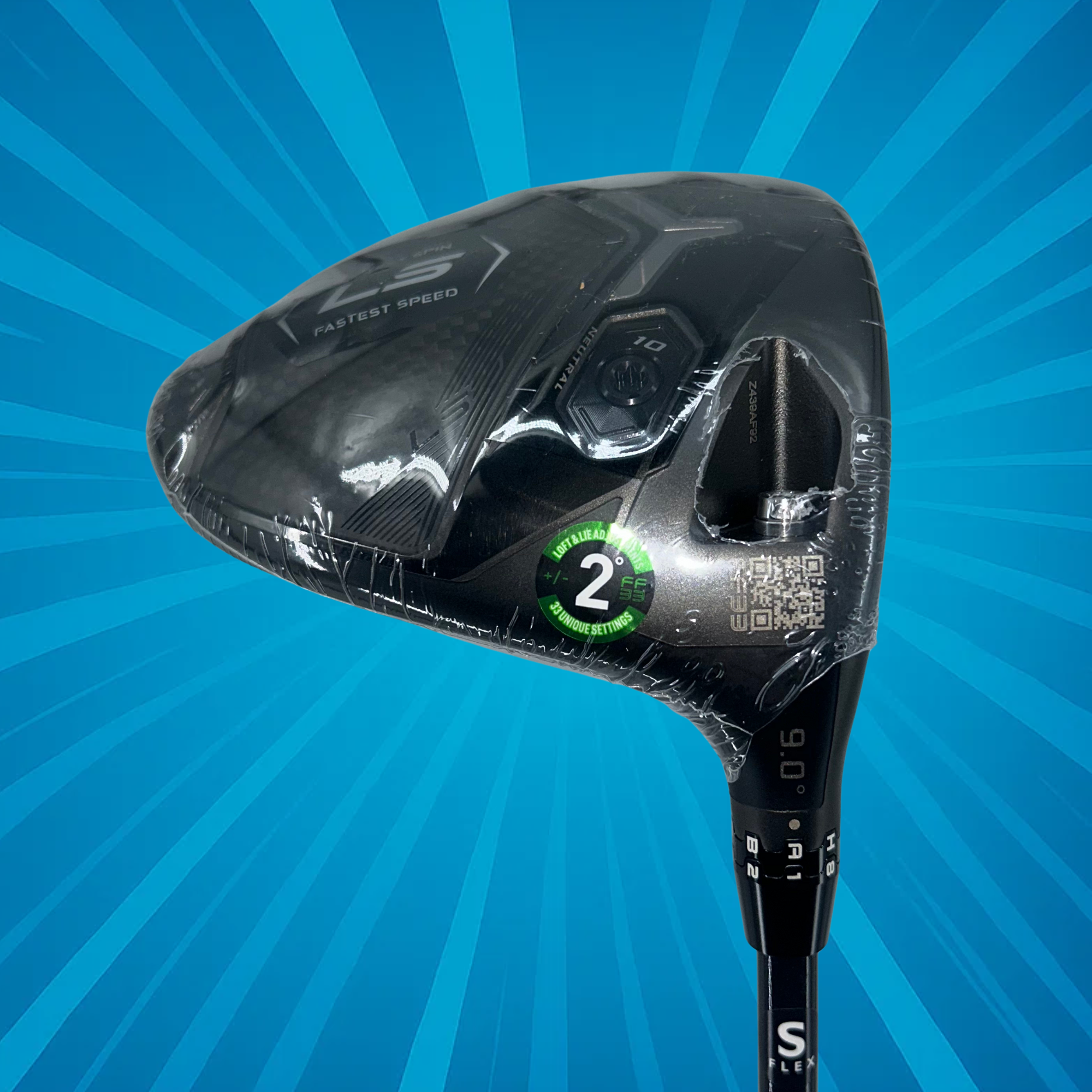 Cobra DS Adapt LS Driver / 9.0 Degree / Denali Black 60g 6.0 / Stiff Flex