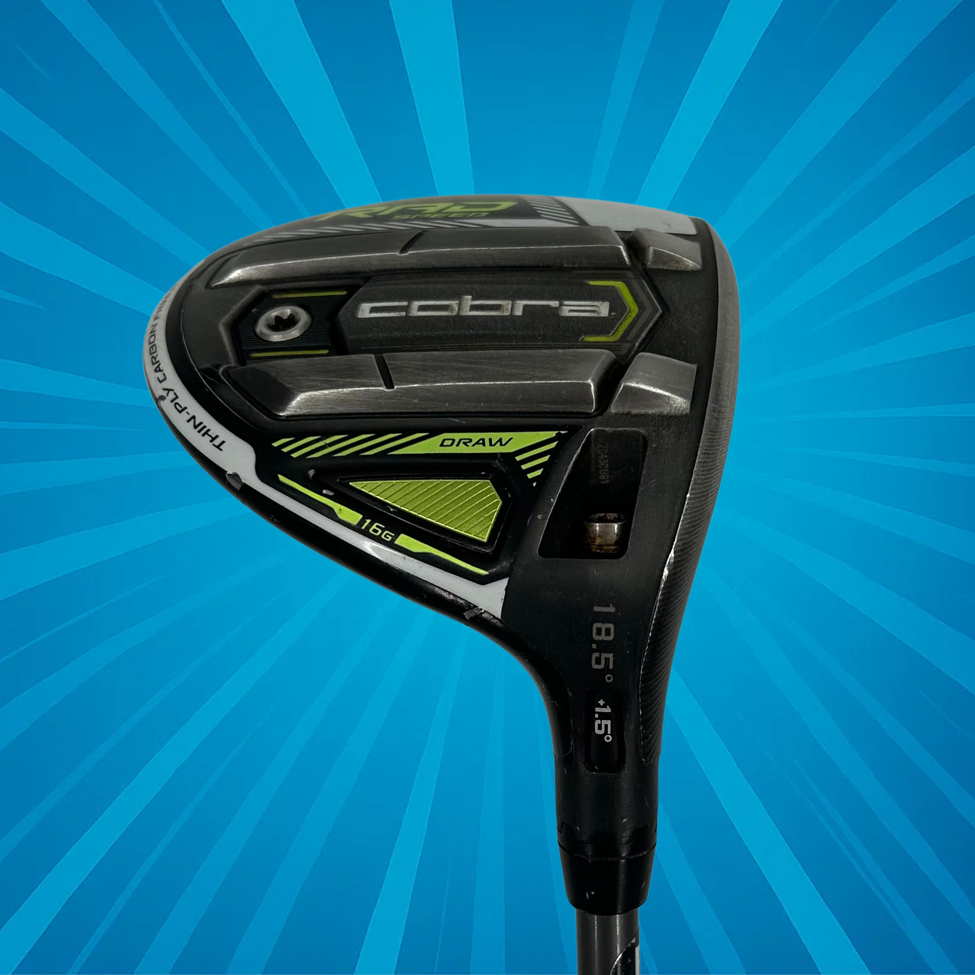 Cobra Radspeed 5 Wood / 18.5 Degree / Evenflow Riptide CB 5.5 R / Regular Flex