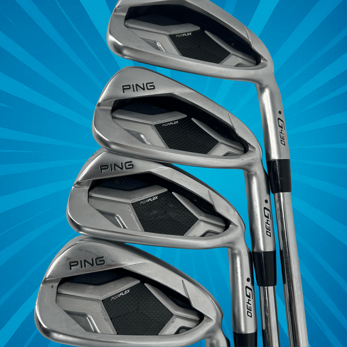 Ping G430 Irons / 5 - PW+50+54 / Black Dot / AWT 2.0 Stiff Shafts - Ping
