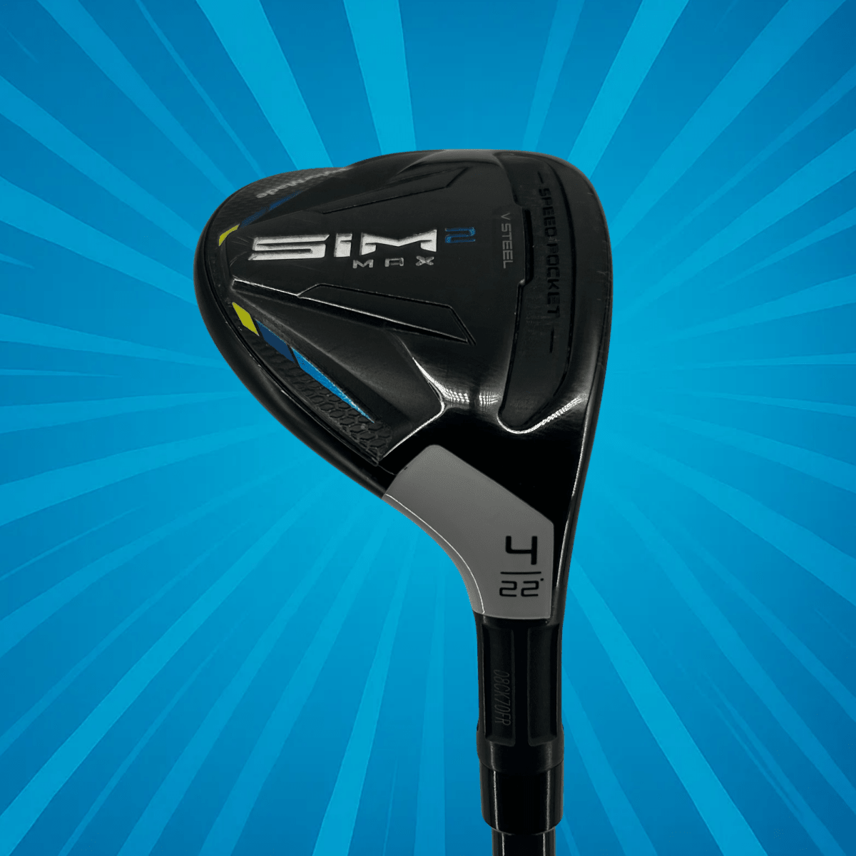 Taylormade SIM 2 Max 4 Hybrid / 22 Degree / Fujikura Ventus Blue 7 - S / Stiff - TaylorMade