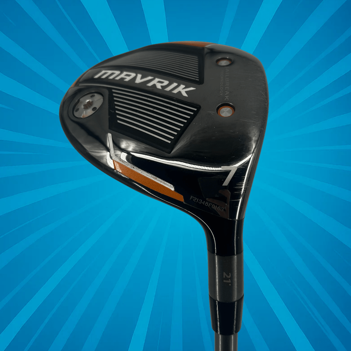 Callaway Mavrik 7 Wood / 21 Degree / Hzrdus T800 Orange 5.5 Regular Flex Shaft - Callaway