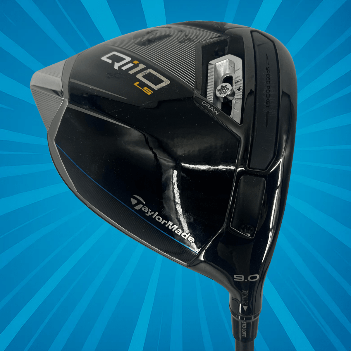 Taylormade Qi10 LS Right Handed Driver / 9 Degree / Stiff Flex TENSEI AV Blue 65g Shaft - TaylorMade