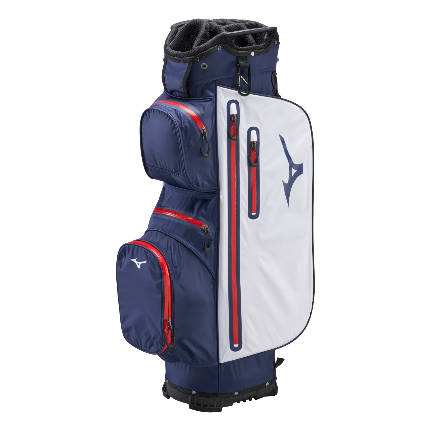 Mizuno BR-DRI Waterproof Golf Cart Bag - Navy / Red