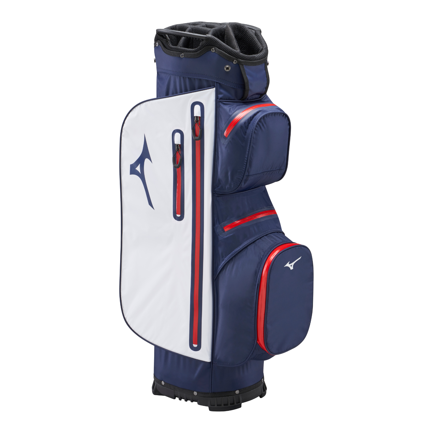 Mizuno BR-DRI Waterproof Golf Cart Bag - Navy / Red