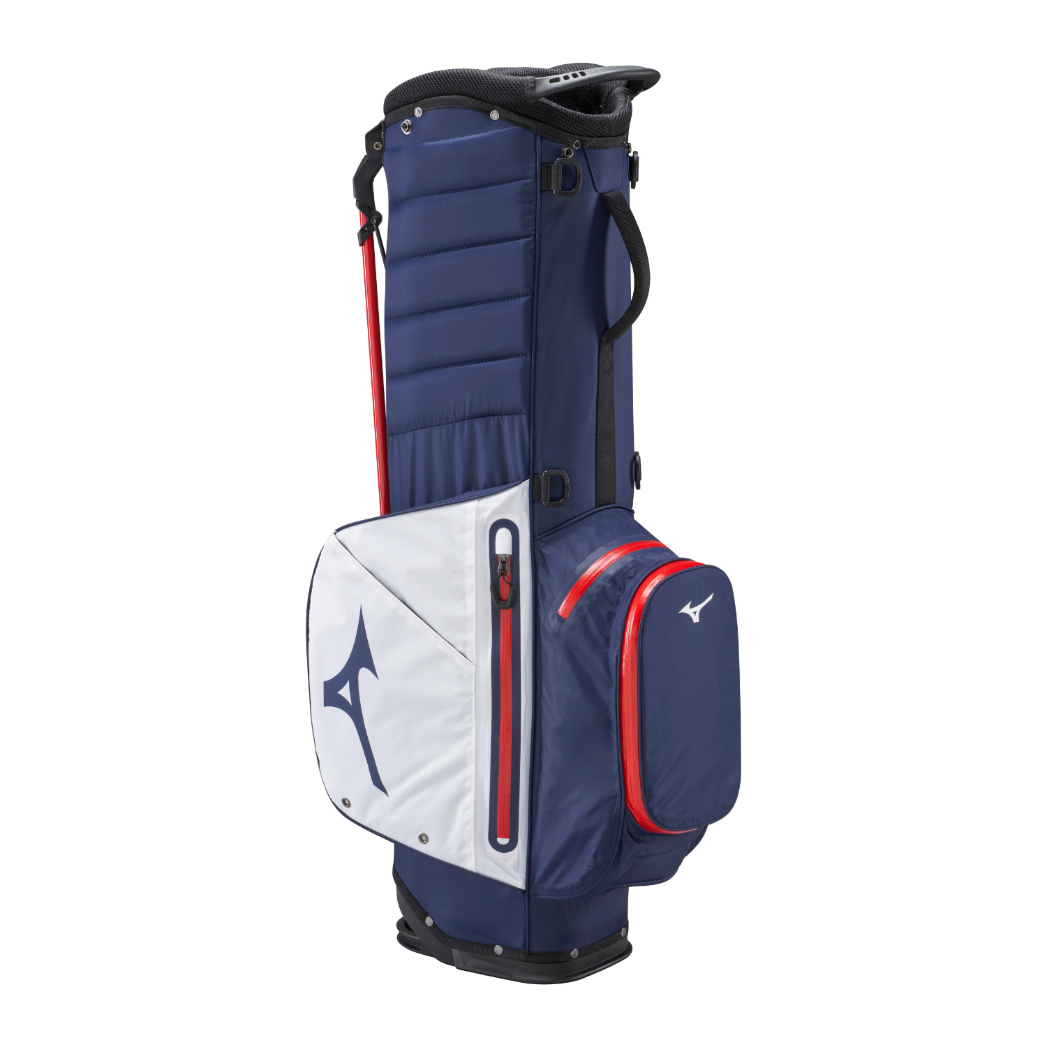 Mizuno BR-DRI Waterproof Golf Stand Bag - Navy / Red