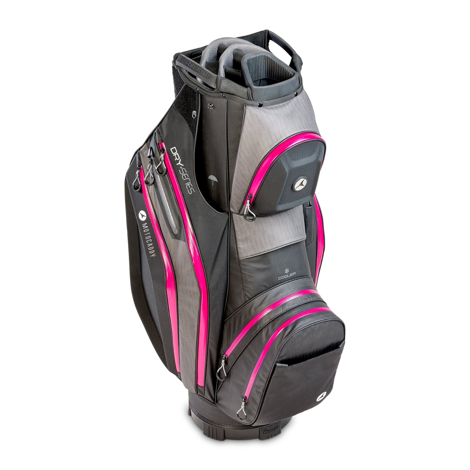 Motocaddy Dry Series Cart Bag in Grey and Pink