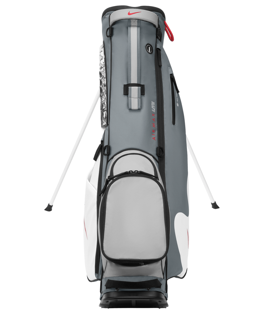 Nike Air Max Lite 2026 Golf Bag - Cool Grey / White / Fire Red - Nike Golf