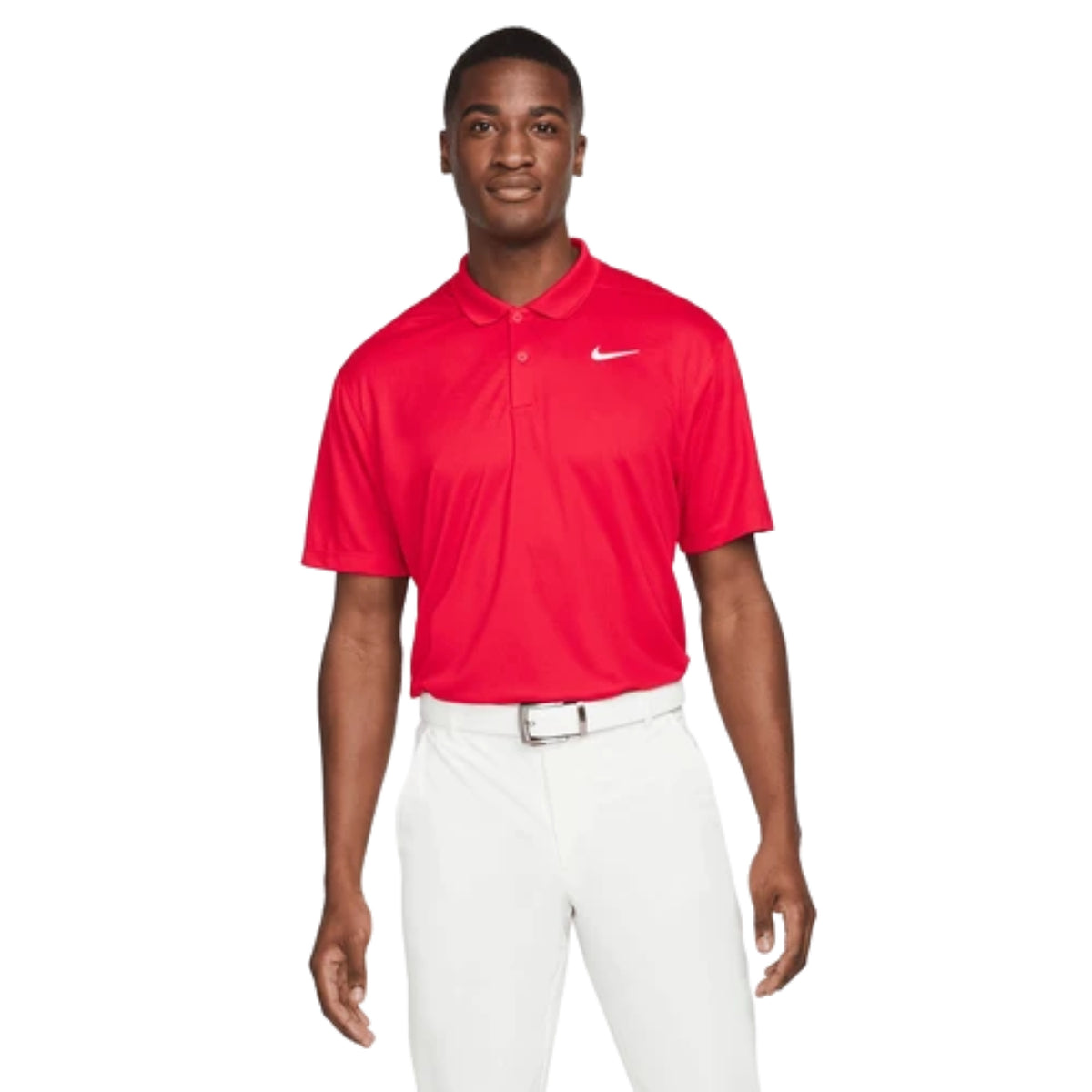 Nike DF Victory Solid Polo - University Red / White