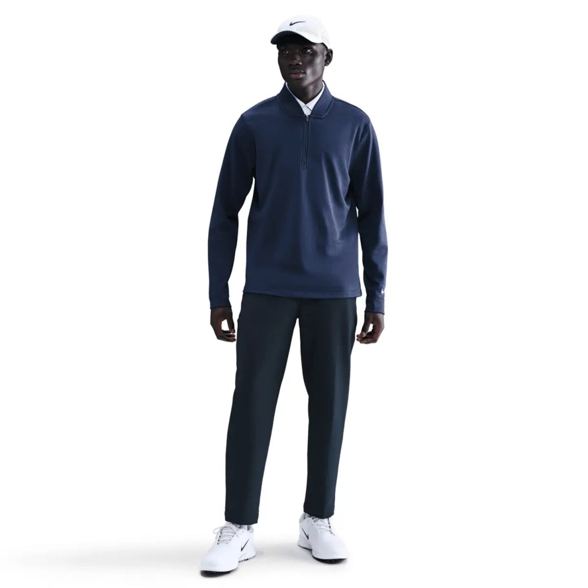 Nike Velocity Therma-FIT 1/2 Zip Golf Top - College Navy / White - Nike Golf