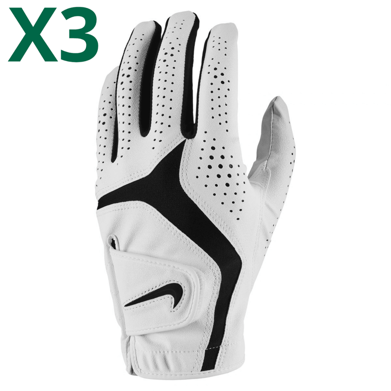 Nike Dura Feel X Golf Glove - White (3 Glove Bundle) - Nike Golf