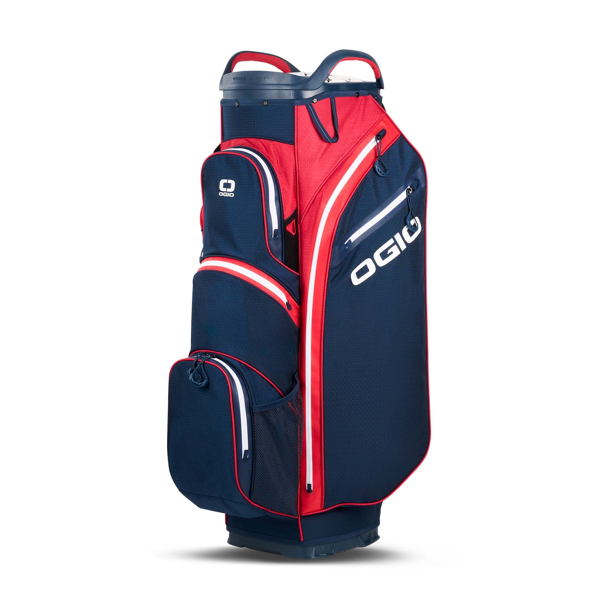 OGIO All Elements Silencer 2025 Cart Bag - Red/White/Blue