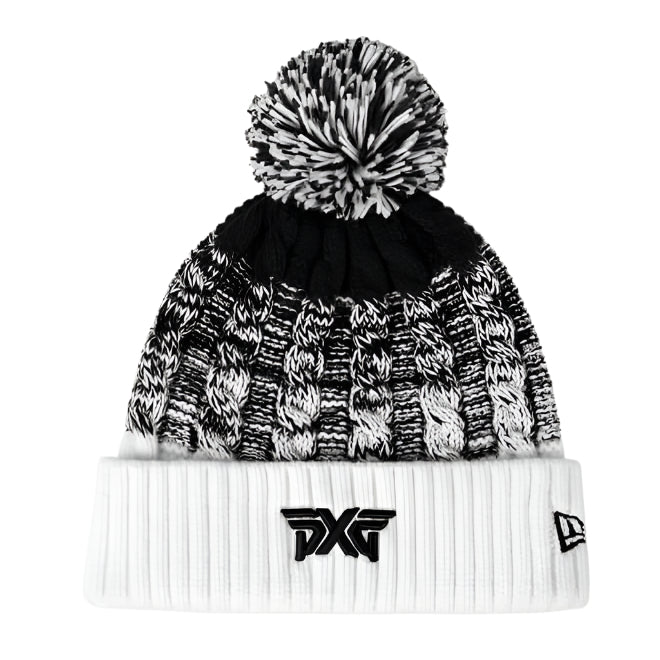 PXG Ombre Knit Pom Beanie - White