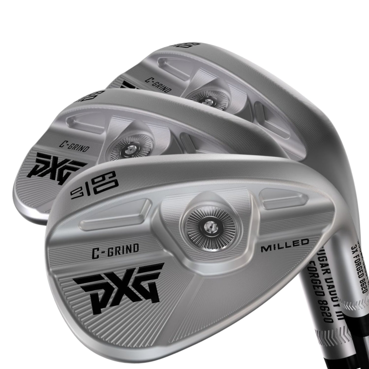 PXG Sugar Daddy III Milled Wedge Chrome Golf Wedge Bundle Set (3 Wedges) - Regular Flex