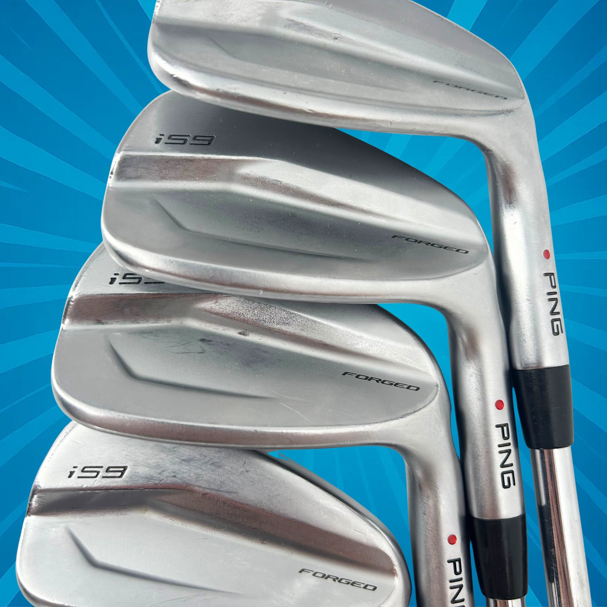 Ping i59 Irons / 4-PW / Red Dot / KBS Tour 120 S Steel Shaft / Stiff