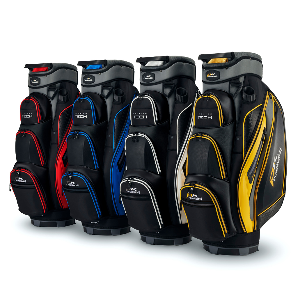 PowaKaddy Premium Tech Golf Bag - Gun Metal / Blue