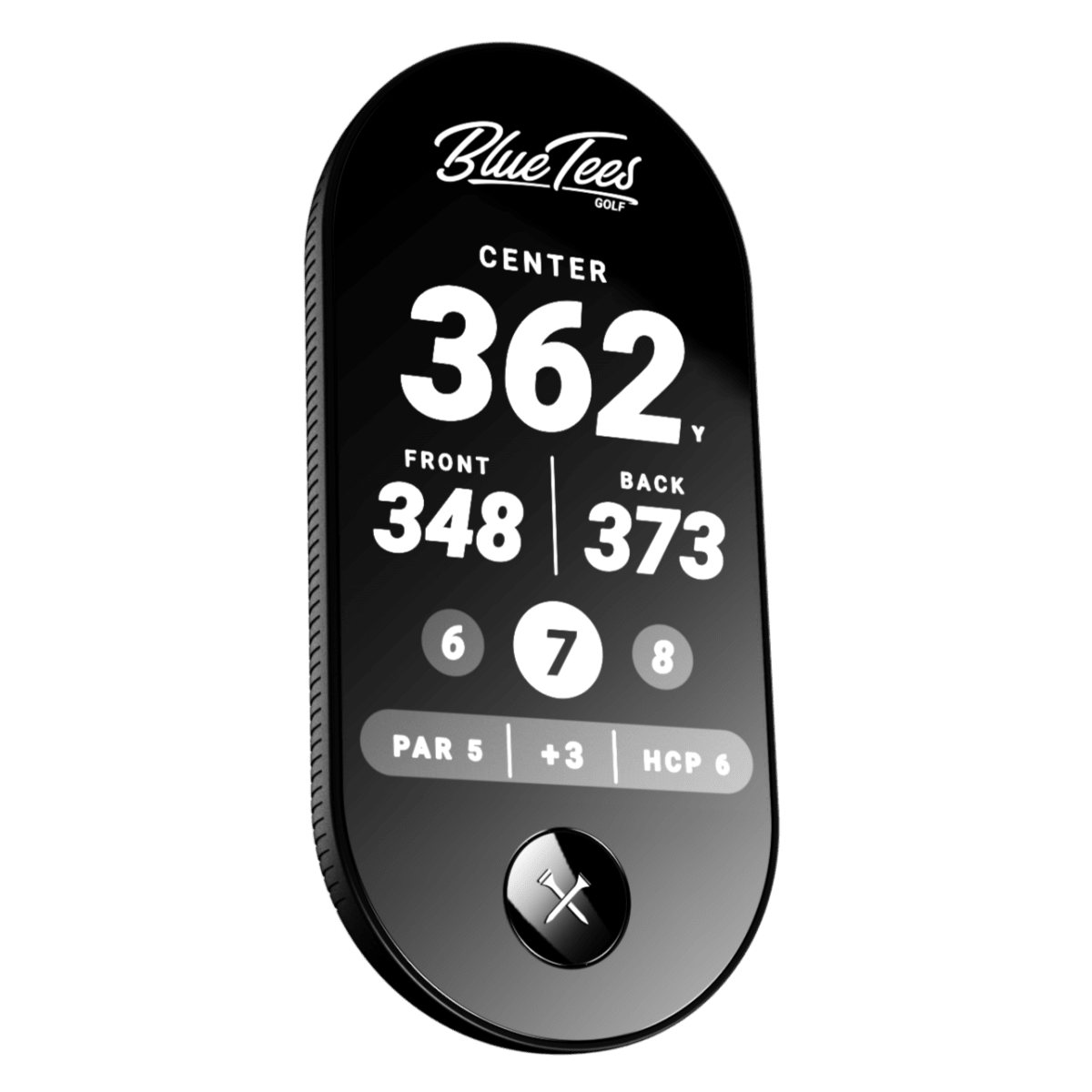 Blue Tees Ringer Black Handheld Golf GPS - Blue Tees